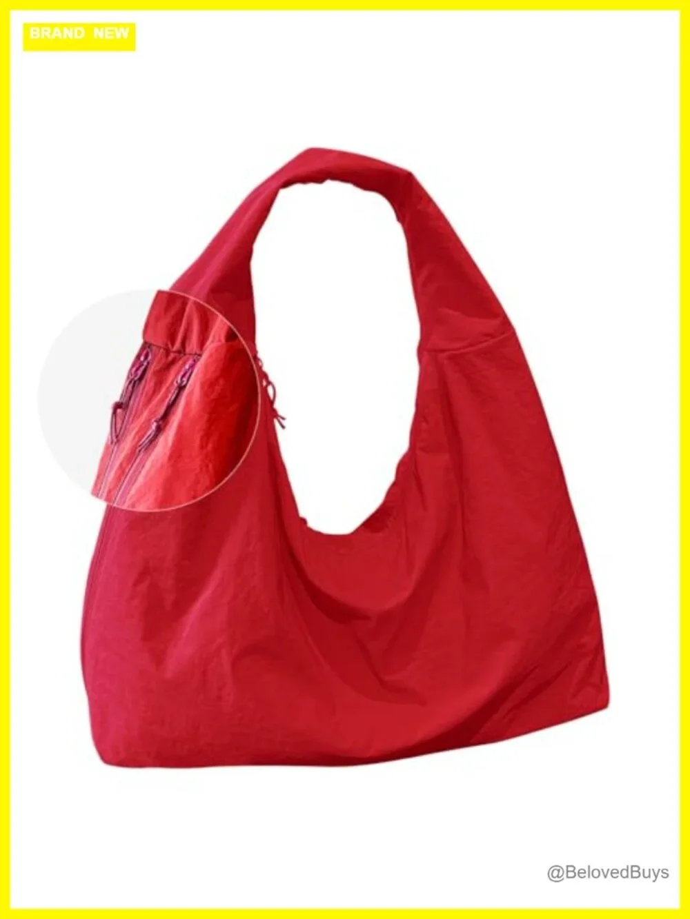 Large Slouchy Nylon Hobo Bag Tote Shoulder Travel Beach Gym